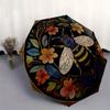 Colorful Bee & Floral Mandala  DecorUmbrella, Portable 3-Fold Compact Umbrella,Christmas Gift ES585