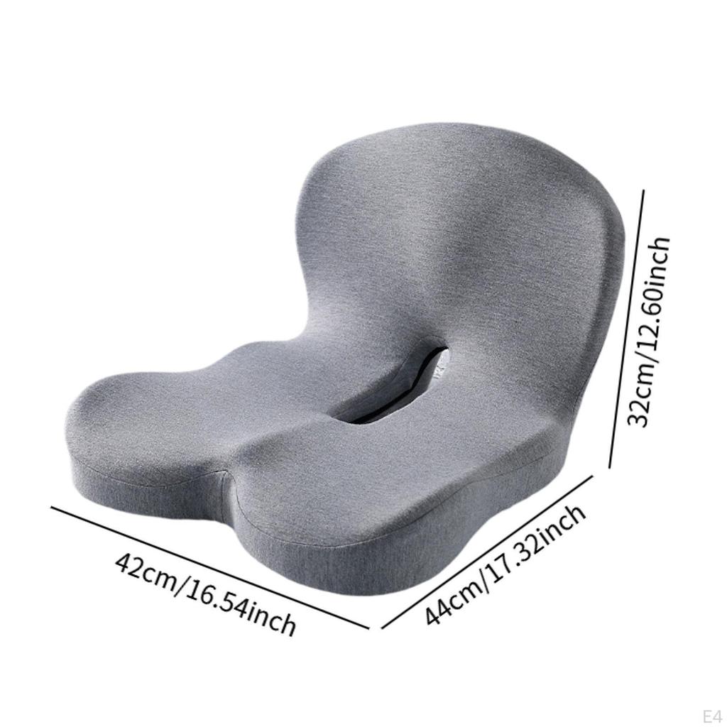 Memory Foam Seat Cushion Back Non Slip Practical Multifunctional Chair Pad Waist