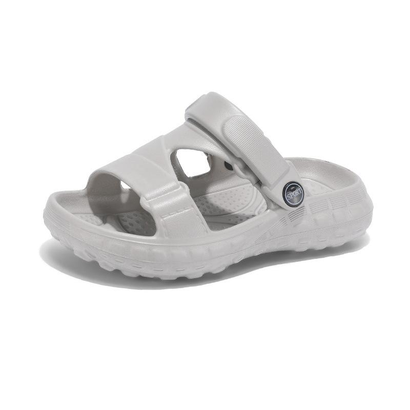 Children'S Sandals Are Universal For Boys And Girls In Summer Casual Non Slip One Word Drag Dual Purpose Outer Wear Thick Soled Solid Color Slippers