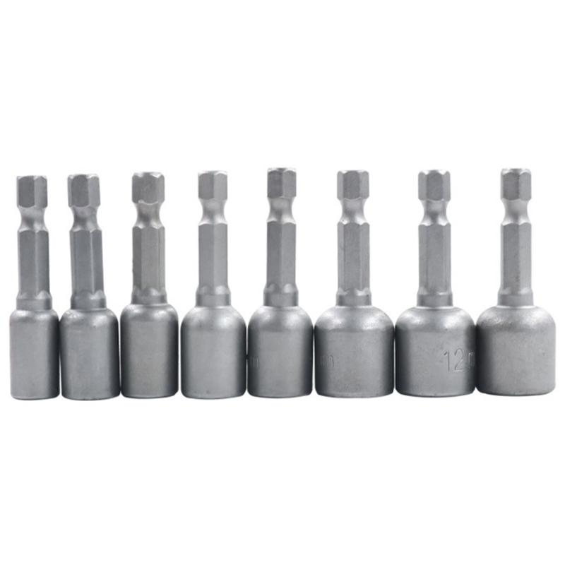 6-13mm Socket Magnetic Nut Screwdriver 1/4in Hex Electric Drill Bit Magnetic Nut Driver Socket Hexagonal Socket Head