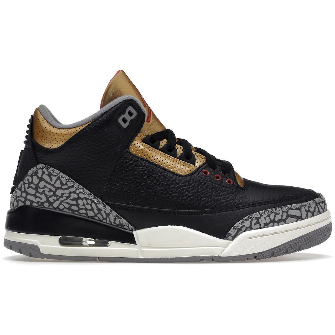 

Кроссовки Jordan 3 Retro Черный Цемент Золотой (Женский)(CK9246-067) 36