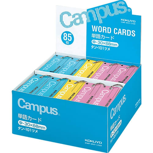 KOKUYO Vocabulary Book Word Cards Medium Assortment Blue/Pink 12 Books Each Yellow 6 Books Tan-101 Claws