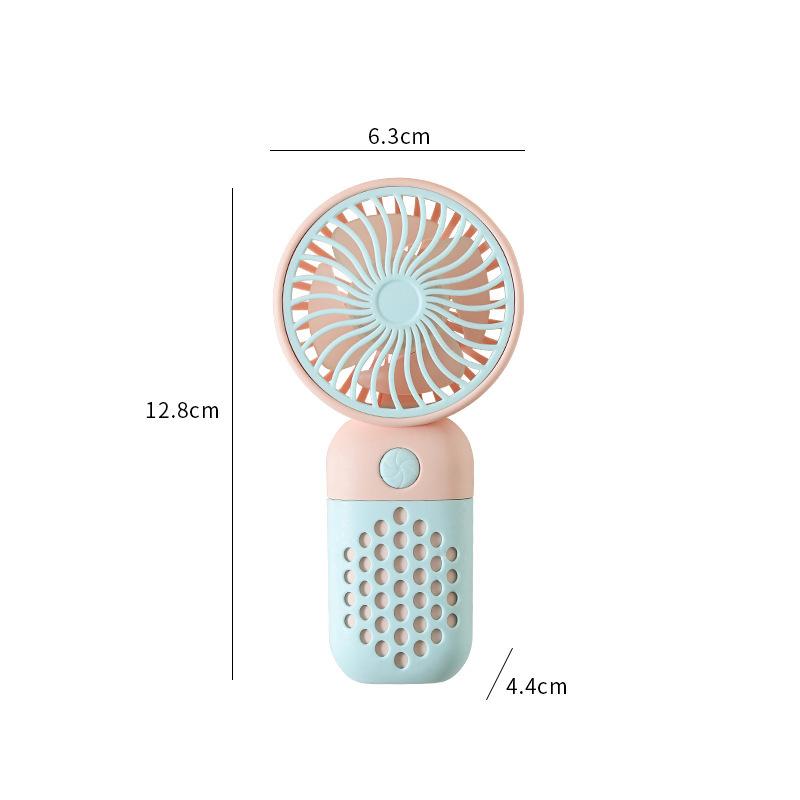 Cartoon Style Mini Handheld USB Fan 3 Speed Rechargeable Compact and Portable for Outdoor Pocket Use
