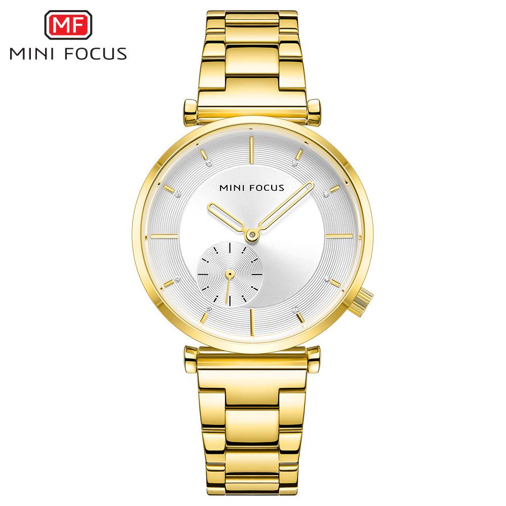 Simple and Fashionable Women's Watch Japanese Movement Waterproof Diamond-encrusted Stainless Steel Strap