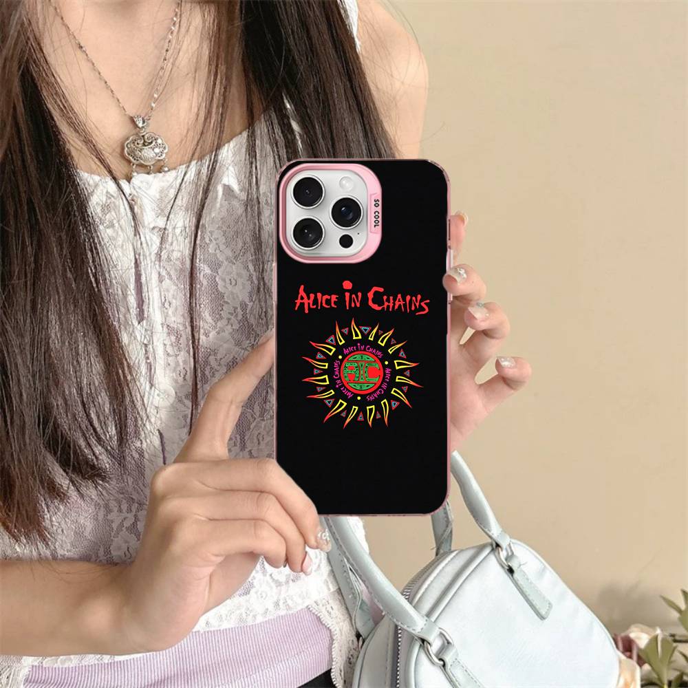 

Band A-Alice I-In C-Chains Phone Case For IPhone 17 16 15 14 11 12 13 Pro Max Pro Plus Colored Silver Cover iPhone 14pro max