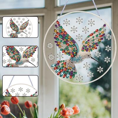 Attrape-soleil à suspendre en verre PVC, motif vintage de forme spéciale, dessin de diamant, ornement pour bricolage