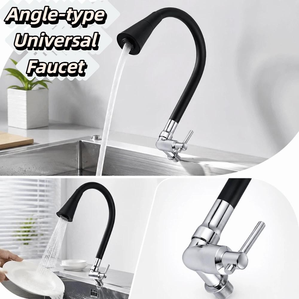 Black Single Cold Water Tap Standard Kitchen Water Supply Systems