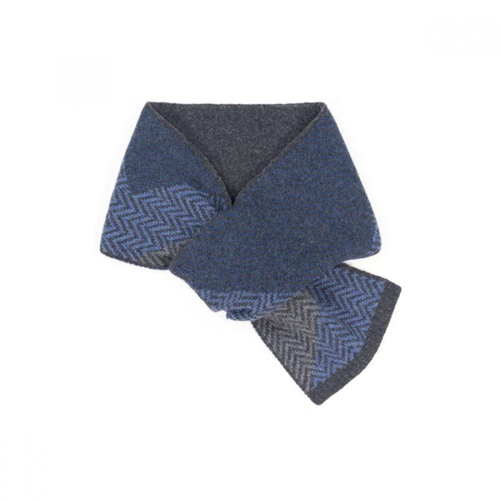 VANBROUGH Cashmere 100 Herringbone Petite Muffler Bpftm1003 Bu