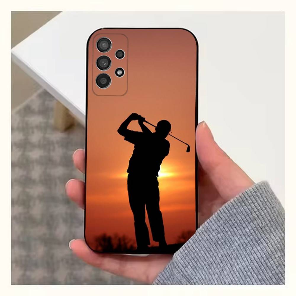Sport Golf Ball Case For Samsung S22,S25,S24,S23,Ultra,FE,S20,S10,Plus,S21,S9,Lite,Soft Silicone Black