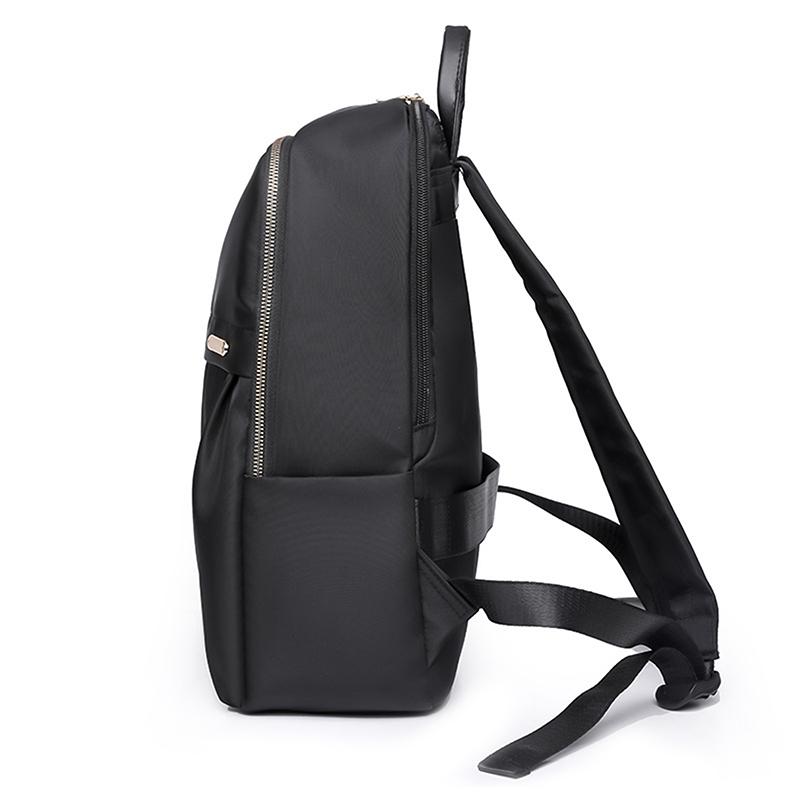 Daily Large Capacity Travel School Backpacks Ladies Pure Color Shoulder Knapsacks Nylon Zipper Shopping Rucksacks