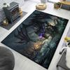 1pc Black Dragon Pattern Carpet, Area Rug For Living Room Bedroom Room Bed Chair Non-slip Outdoor Camping Rug Floor Mat Home Room Decoration