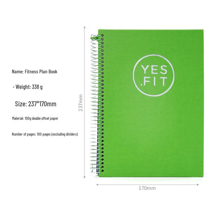 Coil-bound Fitness Planner: Daily Training & Self-discipline Notebook