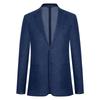 Dongbolini Men's Lightweight Denim Blue Casual Knitted Blazer XBU01058UFLA