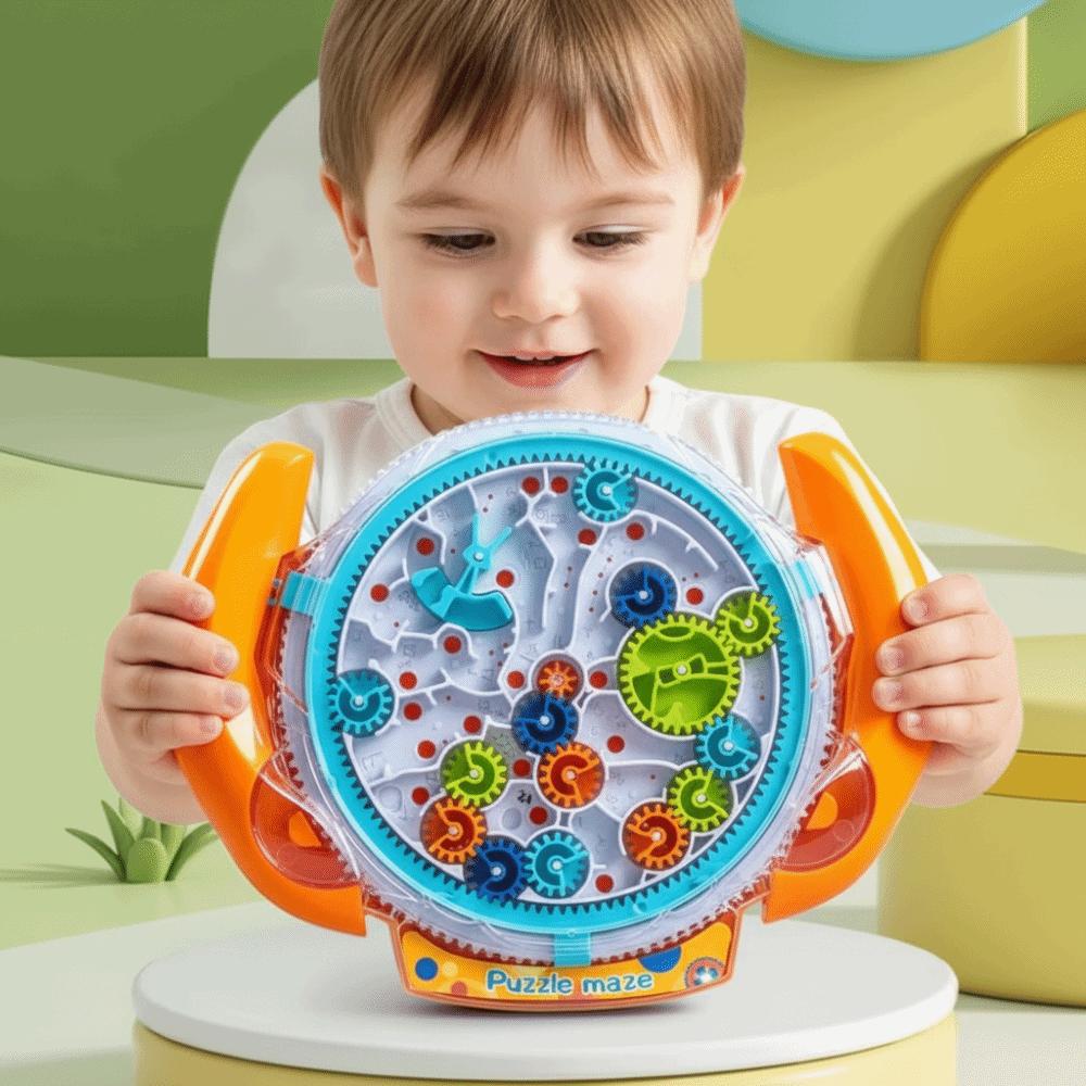 Rolling Ball Maze Board 3D Puzzle Logic Training Toy Gear Track Ball Brain Games