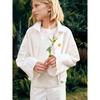 ELLE KIDS Girls' French Style Embroidered Denim Jacket