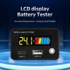 DC8-30V 6-in-1 Digital Voltmeter Power Indicator USB3.0+Tpye-C Output Battery Level Tester Low Voltage Alarm