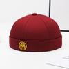 Neue Beanie Melonenmütze Hip-Hop-Stil Street-Trend Vermieterhut Herren Vierjahreszeiten Vielseitig Retro Bestickt Tang-Hut