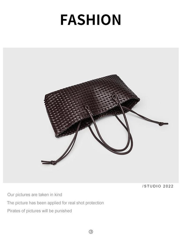 Za 2025 Women's High-End Woven Tote Bag: Fashionable Large-Capacity Handbag & Shoulder Shopping Bag