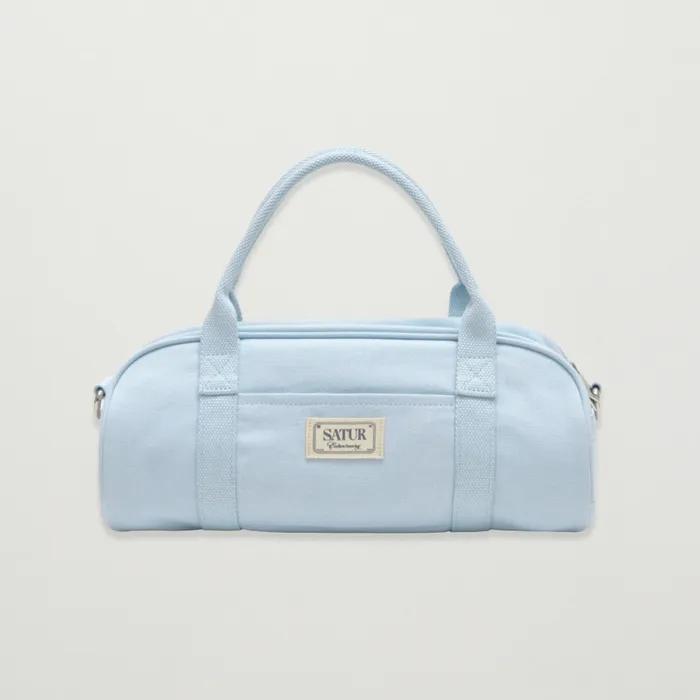 (W) Canvas Mini Duffle Bag Sky Blue