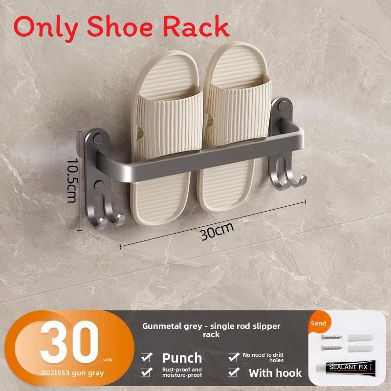 Modern Space Aluminum Wall Mount Shoe Rack With Waterproof Design For Bathroom And Kitchen Storage