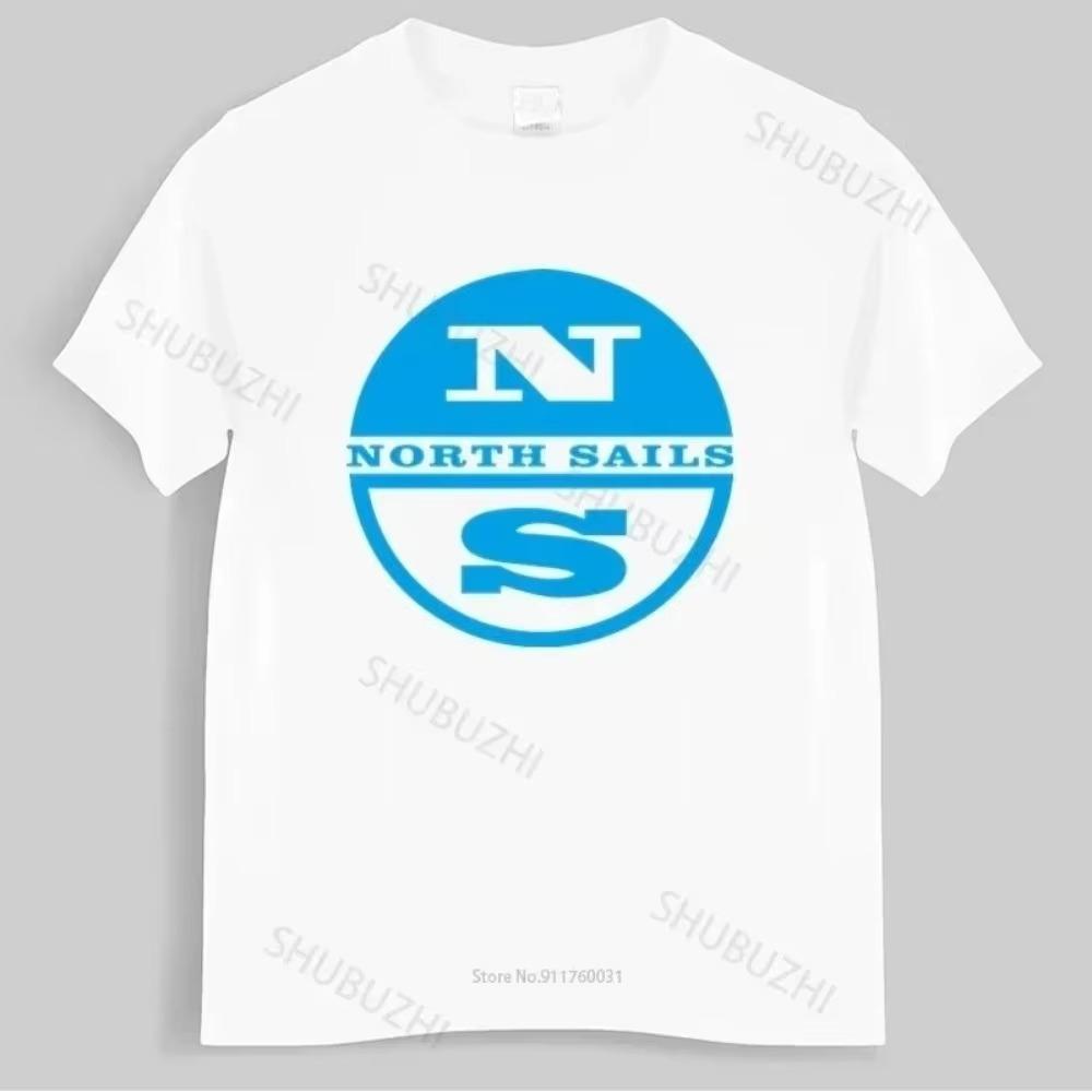 2024 North Sails Uomo Donna Maglietta Estiva Cotone T-shirt Oversize Manica Corta Nera T-shirt Stampa Brand Top Abbigliamento Homme