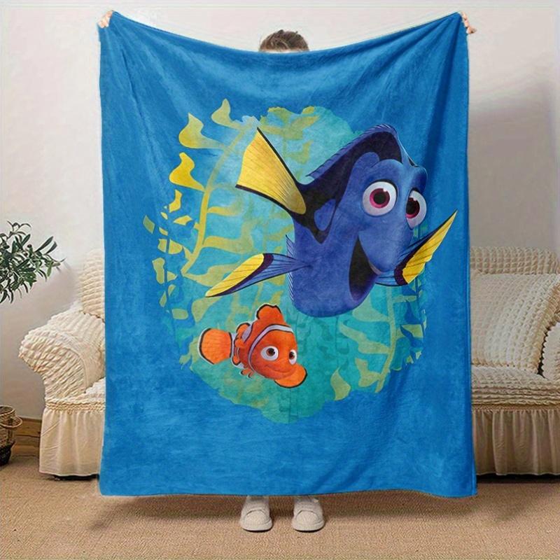 1pc,Finding Nemo Dory & Marlin Throw Blanket Home Decor, Couch Cover, Outdoor, Gift, Bedroom, Living Room, Travel