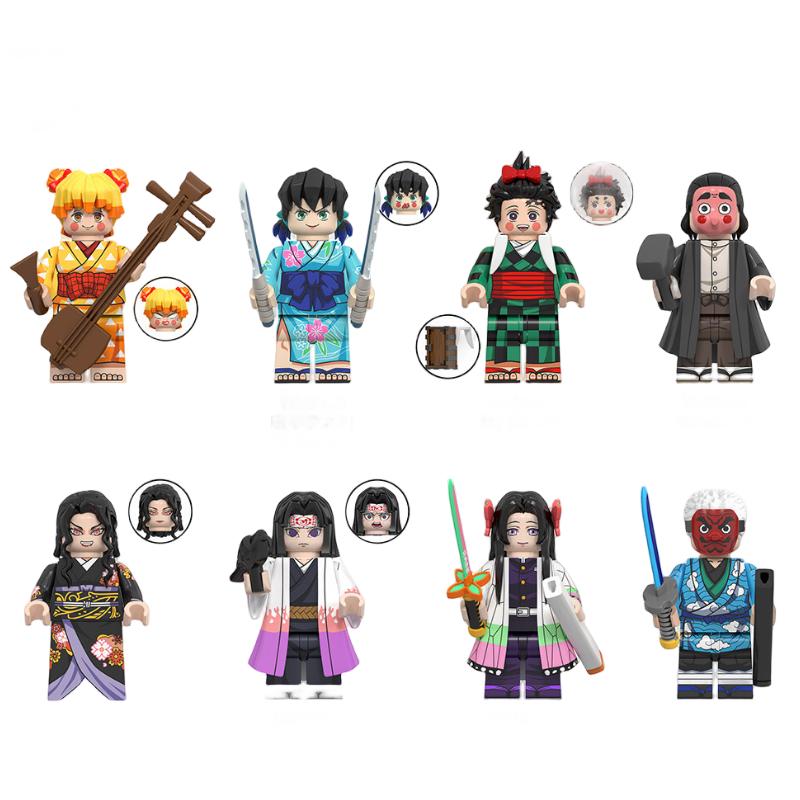 Demon Tanjiro Slayer Minifigures Nezuko Building Block Puzzle Toy Kids Gifts