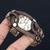 Ädelsten av turkos från vild häst, handgjort armband/armring i ren koppartrådsvirad design