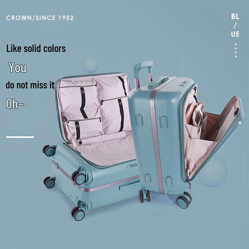 Crown 20-inch Front-Opening Carry-on Suitcase