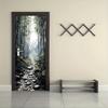 2 adesivi murali paesaggio foresta di bambù naturale, adesivi decorativi per corridoio d'ingresso concezione artistica cinese, salotto