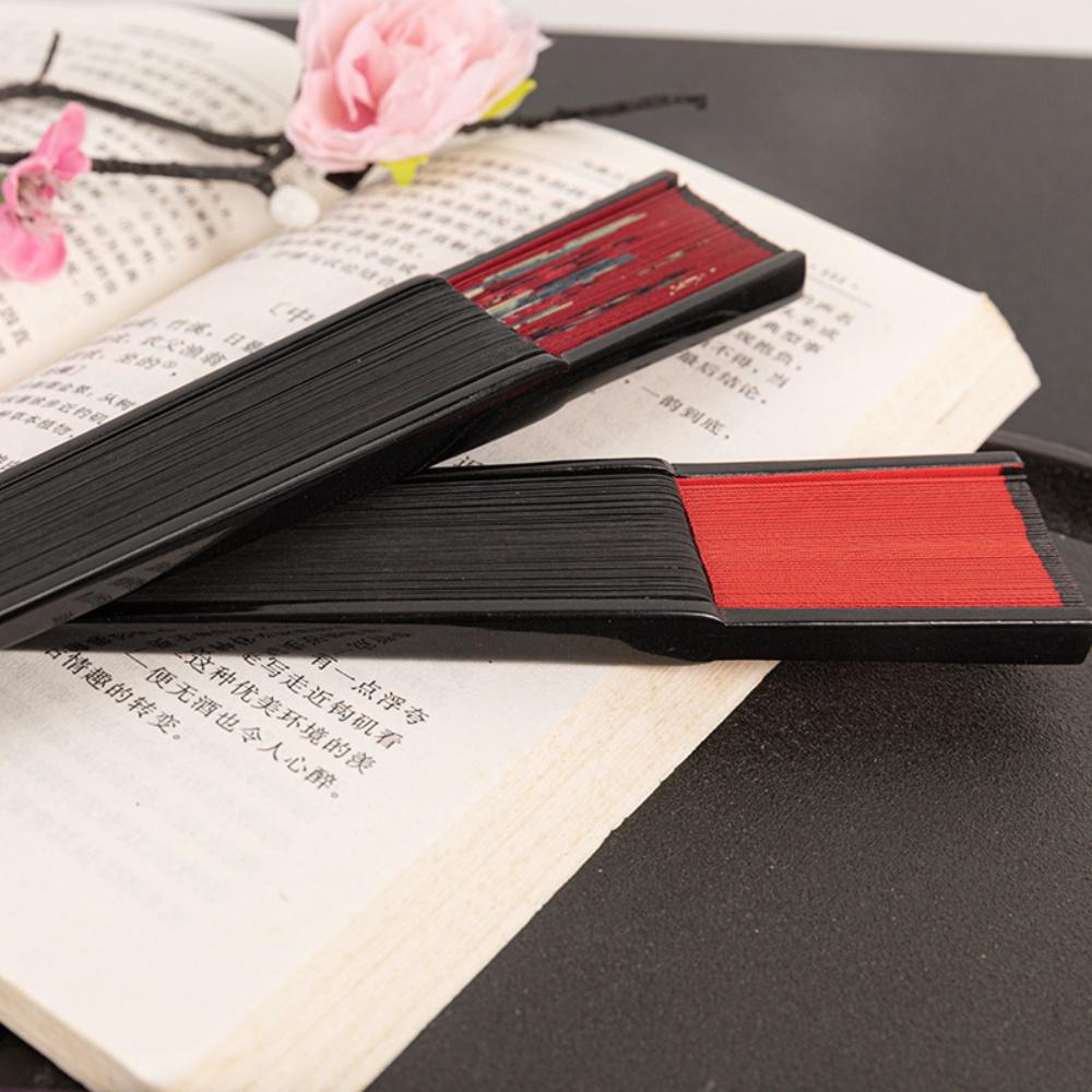 Chinese Style Folding Folding Fan Change Color With Tassel Dance Fan Silk Cloth Bamboo Summer