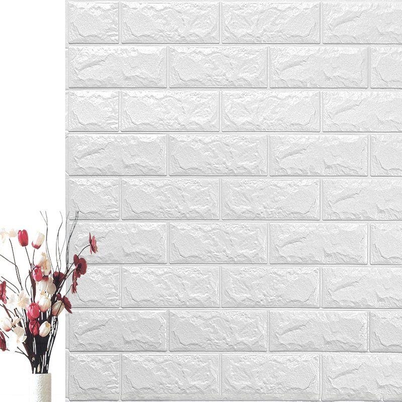 

Крепящаяся 3D наклейка под кирпичную стену Самоклеящаяся Водонепроницаемая Пенопластовая панель Декор Спальня White,60*30cm/23.62*11.81in