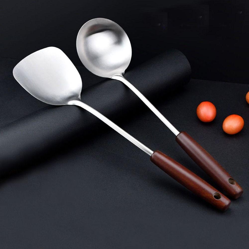 Long Wok Spatula Stainless Steel Cooking Shovel  Kitchen Utensils  Accessories Essentials
