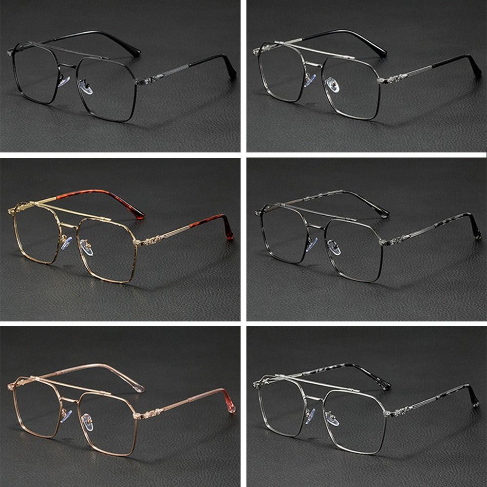 Blue Ray Blocking Anti-Blue Light Glasses Ultralight Metal Square Eyeglasses Eye Protection Computer Goggles Men Women