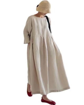 Collecala Maxi Long Sleeve Tunic Maxi Plus Loose Short Cotton Travel Women's Dress, Dress, Spring, Autumn, Winter, Length, Sizes, Fit, Sleeves,