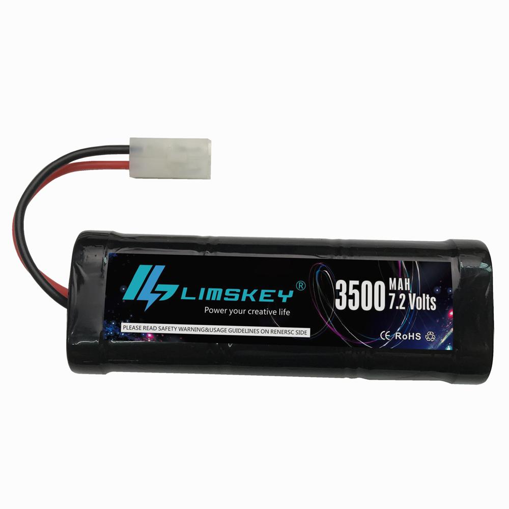 LIMSKEY 7,2V 3500mAh Wiederaufladbarer 7,2V Ni-MH Akku-Pack Tamiya-Stecker Hohe Kapazität SC*6 Zellen für RC-Fernsteuerungs-Autospielzeug Akku