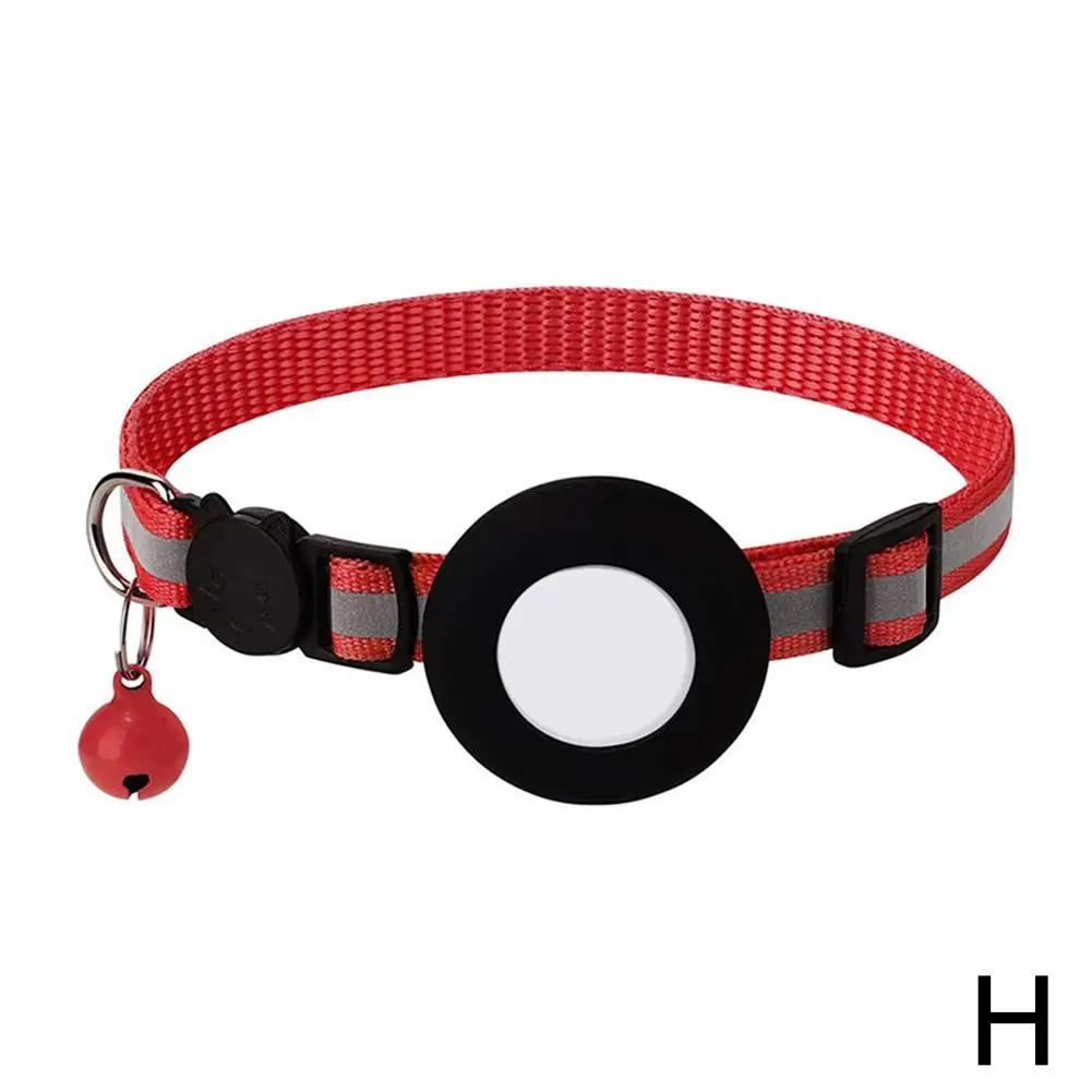 Pet for GPS Holder With Bell Cute Reflective Address Bird Cat Night Footprint Collar Not Include GPS or Other