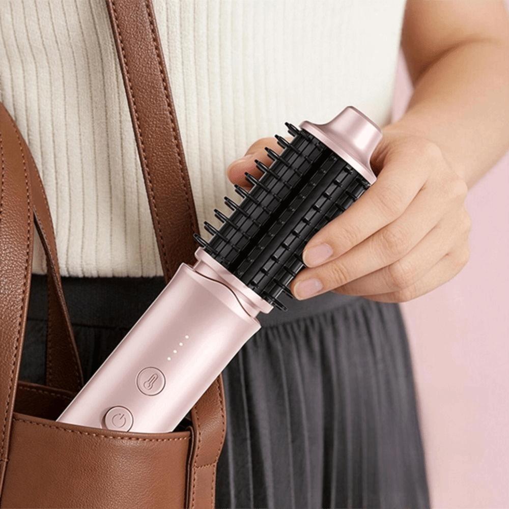 Cordless Portable Straightening Comb Negative Ion Flat Hair Iron Electric Hair Curler Travel Use