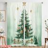 2 Stück, 2D-Flachdruck Vorhang Beliebtes Weihnachtsdorf Sterne Vielseitiger Polyesterstoff (ohne Stange) Urlaubsnutzung für