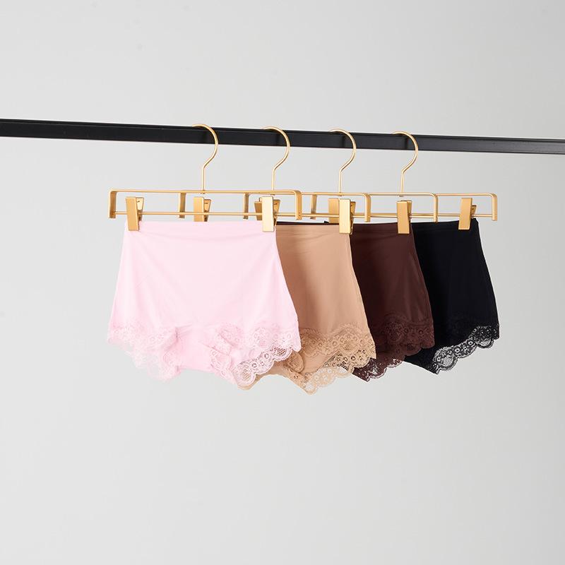 Damen Mid-Waist Spitzen-Slips - Sexy, Ausgehöhlt, Hochelastisch, Bequeme Sport Yoga Boxer Briefs