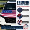 Easy Install Hood Cover American Flag Car 63 X 47 Inch Stretchable Polyester Spandex Fabric Fits Most Cars Trucks SUVs with Small Decorative