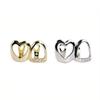 Hollow Heart Zirconia Two-Tone Gold Hip Hop Braces - Glossy and Versatile Accessory
