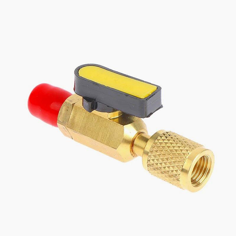 Straight Through Ball Valve SAE 1/4 "external Thread To 1/4" Internal Thread AC Load for Refrigerant R22