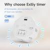 Pomodoro Timer with Clock,5, 25, 3,10,30,60,90 Minutes Preset, Desk Productivity Timer w/Gravity Sensor, Cube Timer for ADHD, Clock/Alarm Clock/Mute,