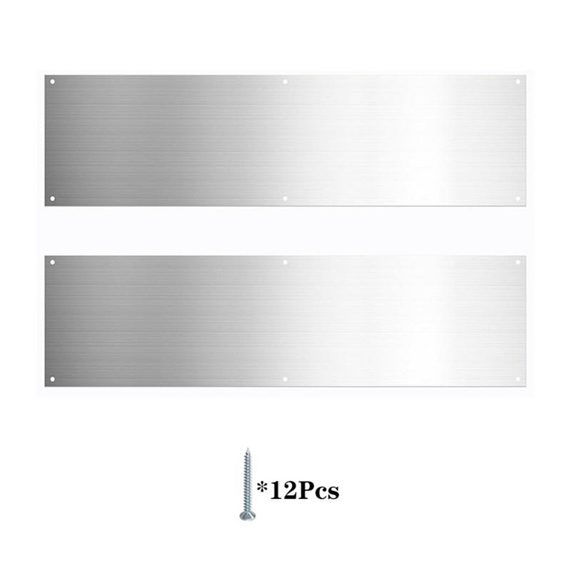 2 Stück/Set Türschutzblech Edelstahl Metall Trittblech Türschutz Für Innen- und Außentüren Tür-Trittblech
