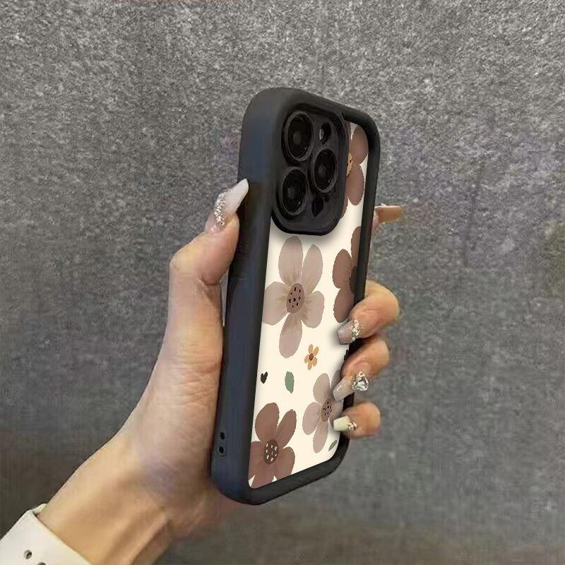A Minimalist Oil Painting Flowers Pattern Phone Case For iPhone 17E 17 Air 16 15 14 13 12 11 Pro Max XS XR X 8 7 Plus 16E Cover