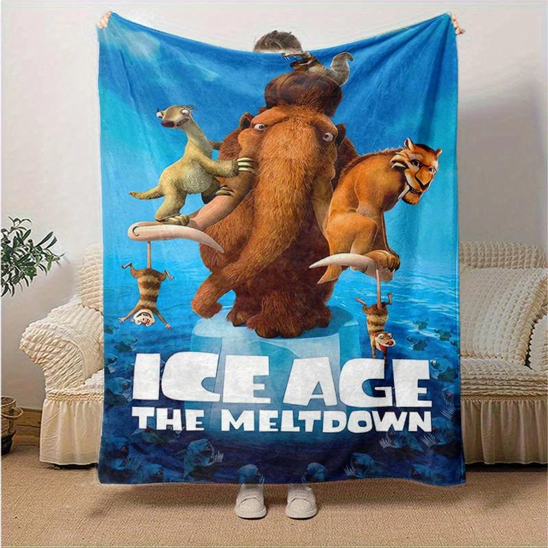 1pc,Ice Age The Meltdown Blanket: A Cozy Adventure in Warmth Perfect for Your Home, Office