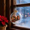Christmas Housewarming Gifts Story Ornament, Acrylic Hanging Angel Santa Claus for Family Candy House Designs, Ball Shape Festive Decoration