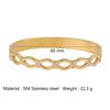 Stylish Geometric Rhinestone Stainless Steel Bracelet – Colorfast and High-Grade