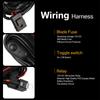 Auto LED Light Wiring Harness 40A Relay on-off Waterproof Switch for Off Road Vehicle Boats Ship Car Cable Wiring Harness Kit